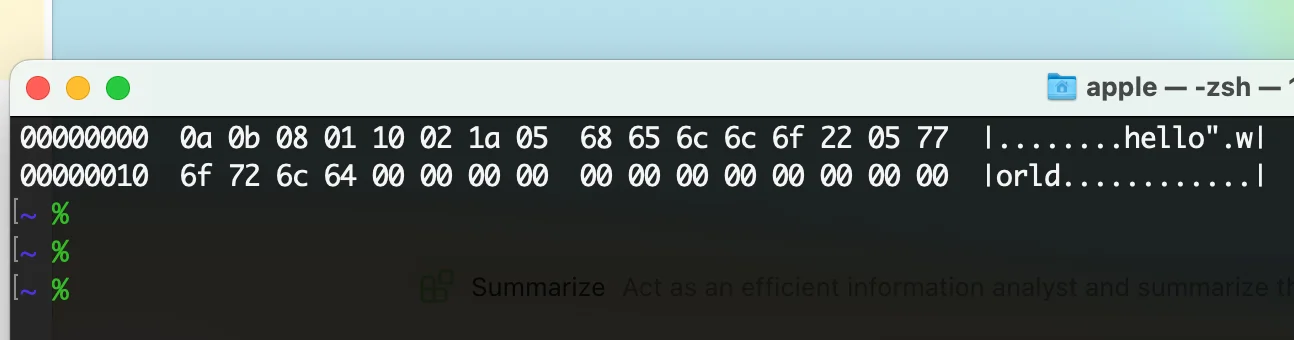 gRPC binary payload hex dump from browser DevTools Network panel - three hours of staring at this